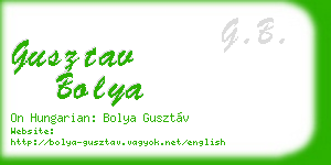 gusztav bolya business card