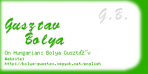 gusztav bolya business card